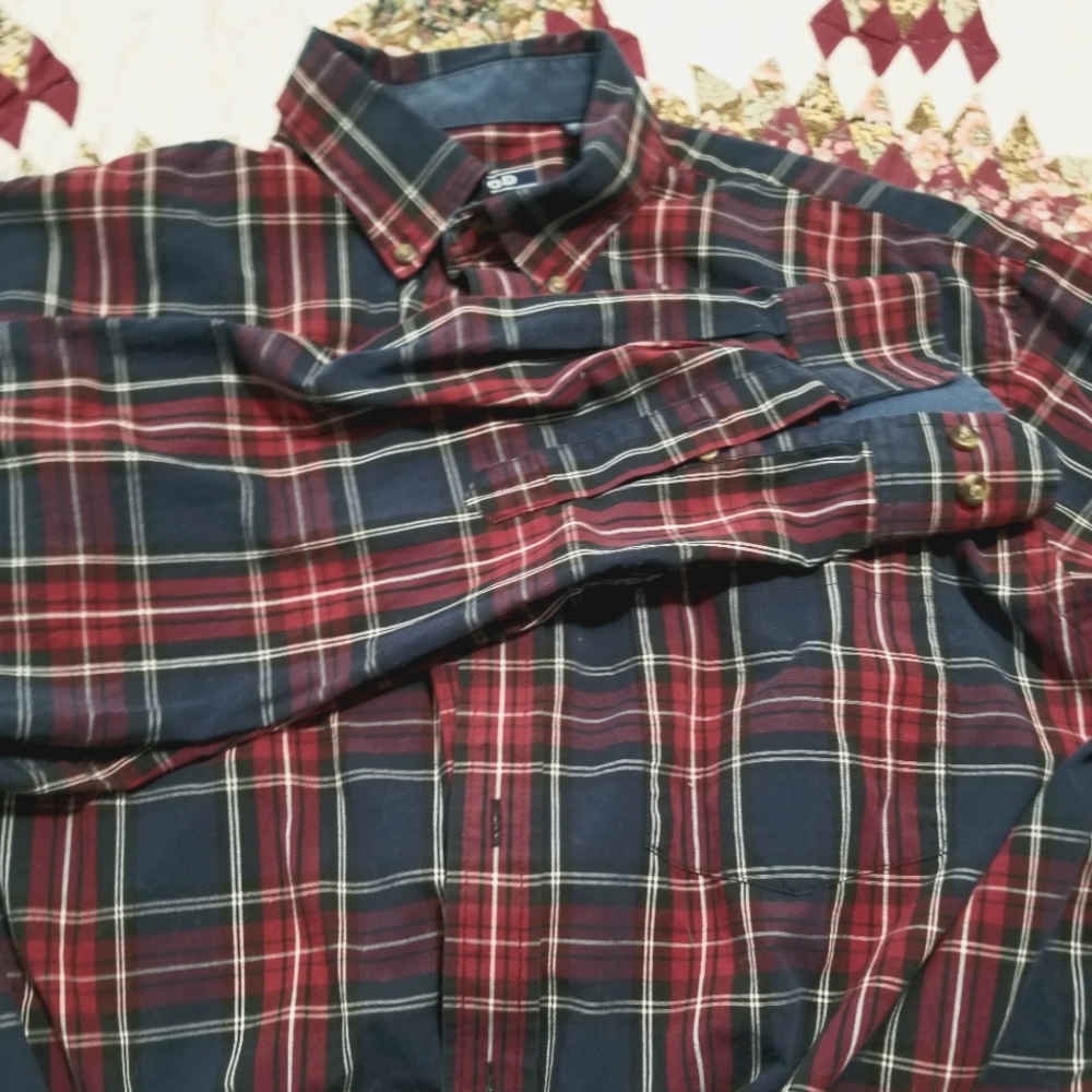 IZOD Plaid Button Down